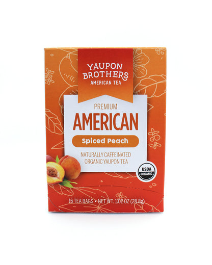yaupon brothers organic yaupon spiced peach tea