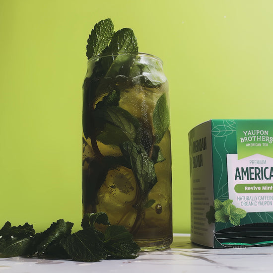 yaupon brothers organic yaupon revive mint tea